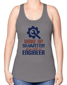 wake up smarter sleep with an engineer Style 459# - engineer -Racerback Tank