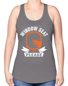 window seat please  51# - airplane -Racerback Tank