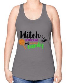 witchbetterhavecandy 12# - witch -Racerback Tank