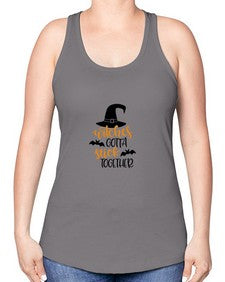 witches gotta stick together 5# - witch -Racerback Tank