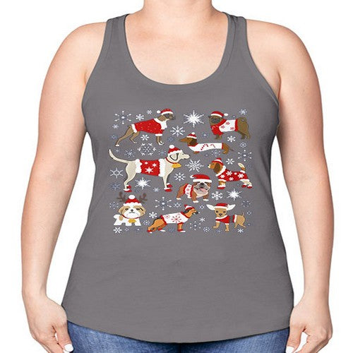 x mas dogs shirt 248# - dogs -Racerback Tank