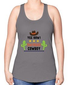 yee haa cowboy nd grade 1257# - western -Racerback Tank