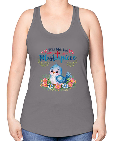 you are his masterpiece 85# - birds -Racerback Tank
