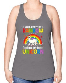 you are the rainbow to my unicorn 562# - unicorn -Racerback Tank