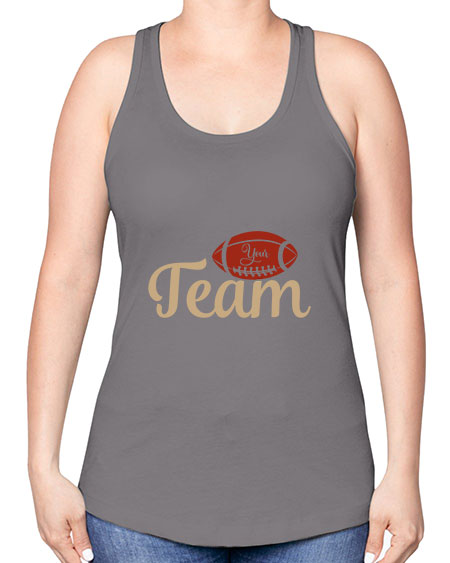 your team 2271# - softball -Racerback Tank