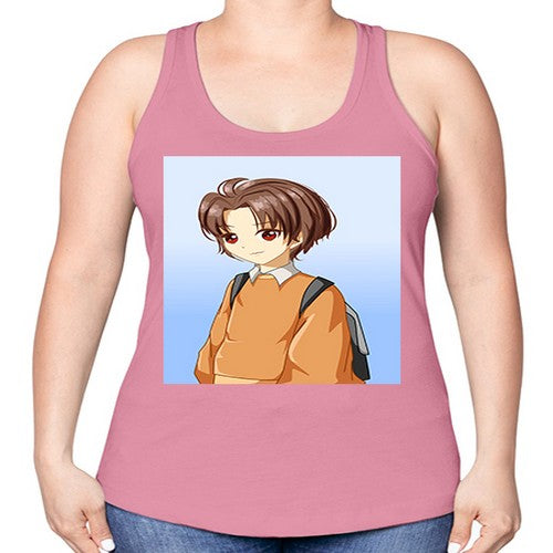 A cold boy 143# - anime -Racerback Tank