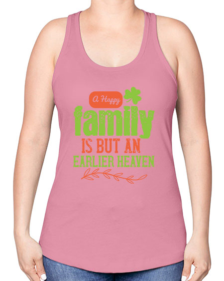 A happy family is but an earlier heaven Style 11# - kids -Racerback Tank
