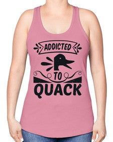 Addicted to Quack Style 39# - ducks -Racerback Tank