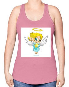 Angel 7# - cartoon general -Racerback Tank