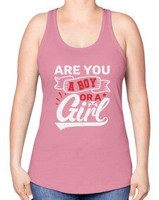 Are you a boy or a girl 2# - video games -Racerback Tank
