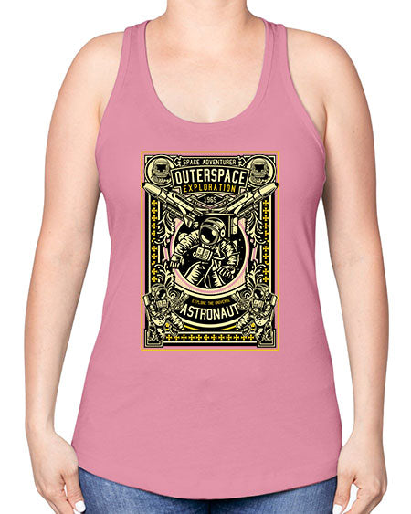 Astronaut Outerspace Exploration 36# - space -Racerback Tank