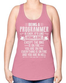 Being a Programmer 4# - computer -Racerback Tank
