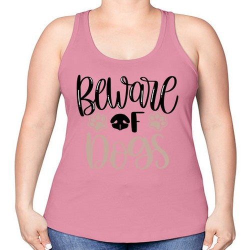 Beware Of Dogs Style 33# - dogs -Racerback Tank