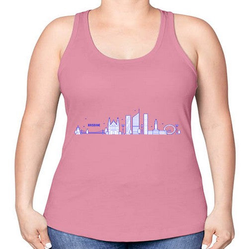 Brisbane 497# - cities -Racerback Tank
