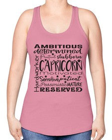 Capricorn 566# - capricorn -Racerback Tank