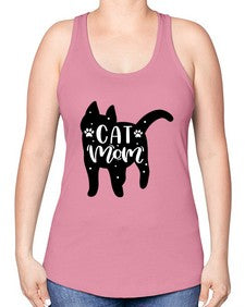 Cat Mom Style 86# - cats -Racerback Tank