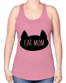 Cat Mom - cats -Racerback Tank