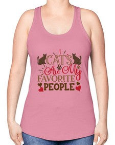 Cats Are My Favorite People Style 8# - cats -Racerback Tank
