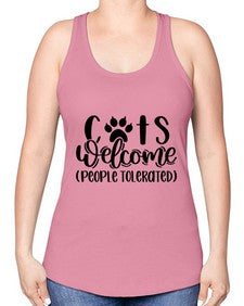 Cats Welcome Style 91# - cats -Racerback Tank