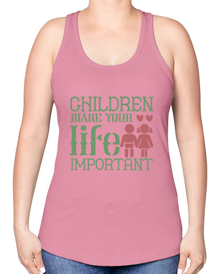 Children make your life important Style 60# - kids -Racerback Tank