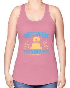 Computer Nerd 10# - computer -Racerback Tank