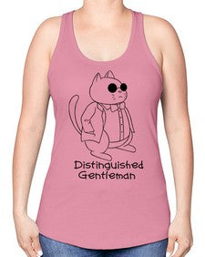 Distinguished Gentleman - cats -Racerback Tank