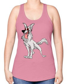 dog 109# - dogs -Racerback Tank