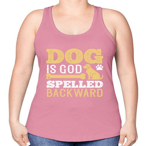 Dog is God spelled backward Style 129# - dogs -Racerback Tank