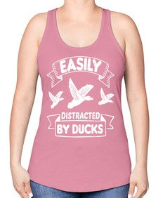 Easily Distracted By Ducks Style 48# - ducks -Racerback Tank