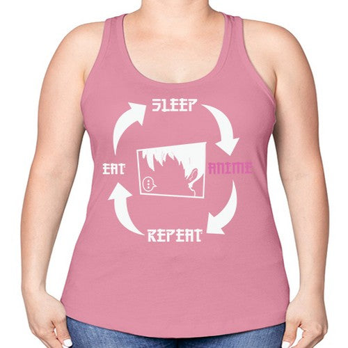 Eat Sleep Anime Repeat Anime Anime 226# - anime -Racerback Tank
