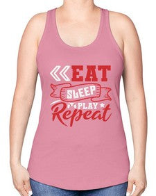 Eat Sleep Play repeat 8# - video games -Racerback Tank
