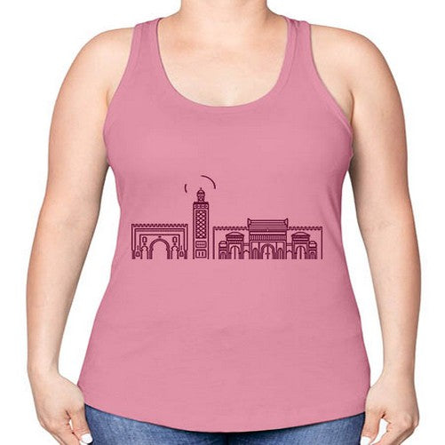 Fez 719# - cities -Racerback Tank