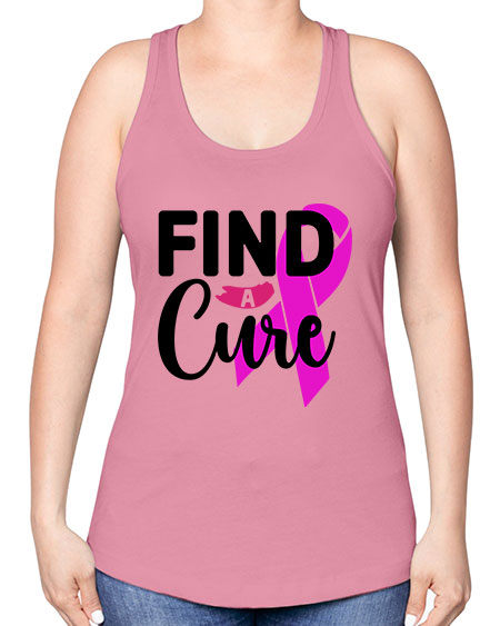 Find a Cure 26# - breast cancer -Racerback Tank
