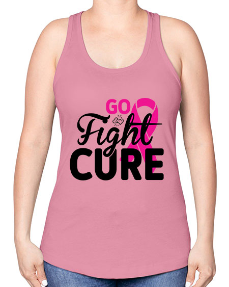 Go Fight Cure 23# - breast cancer -Racerback Tank