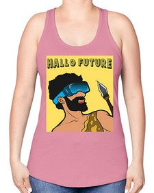 Hallo Future 497# - art pop art -Racerback Tank