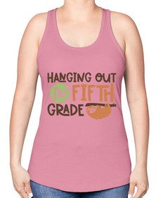 Hanging Out in Fifth 232# - fifth grade -Racerback Tank