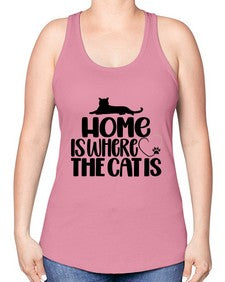 Home Is Where The Cat is Style 93# - cats -Racerback Tank