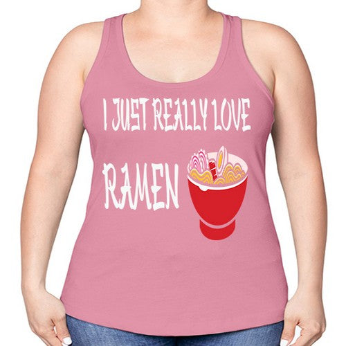 I Just Love Ramen Japanese Anime 238# - anime -Racerback Tank