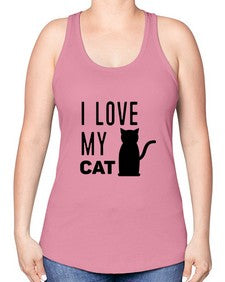 I Love My Cat Style 57# - cats -Racerback Tank