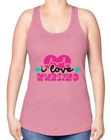 I Love Nursing Style Style 896# - nurse -Racerback Tank