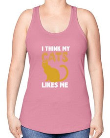 I Think My Cats - cats -Racerback Tank