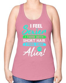 I feel sexier with short hair 12# - ufo -Racerback Tank