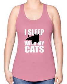 I sleep With My Cats - cats -Racerback Tank