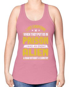 I was an enemy alien 24# - ufo -Racerback Tank