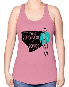 Im A Superhero In Scrubs Style Style 972# - nurse -Racerback Tank