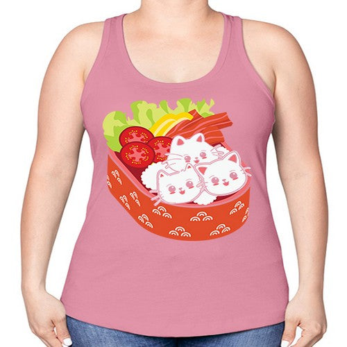 Kawaii Cat Boxed Lunch Anime Anime 266# - anime -Racerback Tank
