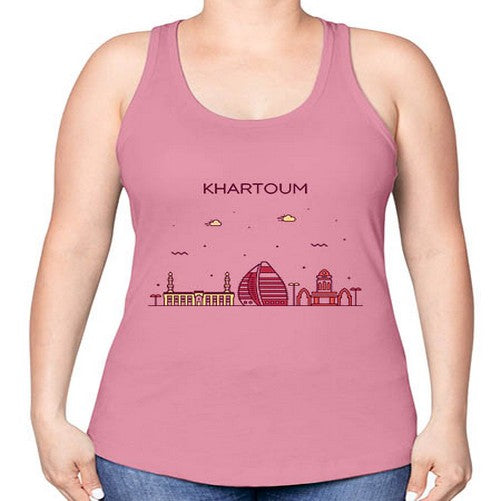 Khartoum 1050# - cities -Racerback Tank