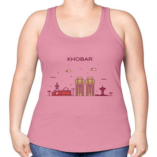Khobar 1053# - cities -Racerback Tank