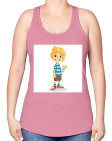 Kid 151# - cartoon general -Racerback Tank