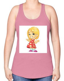 Kid 154# - cartoon general -Racerback Tank